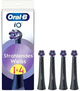Oral-B iO Radiant White replacement brush heads, 4-pack, black
