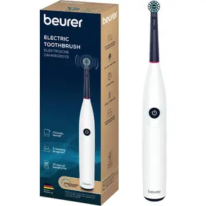 Electric toothbrush Beurer TB 15 Green Planet, white — compact rechargeable oral care device