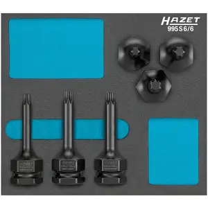 Набор ударных головок Hazet 995S6/6 — 6 предметов для ударных и электрических отверток