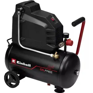 Компрессор воздуха EINHELL TC-AC 190/24/8 I OF — 1 100 Вт, бак 24 л, 8 бар, без масла (чёрный)