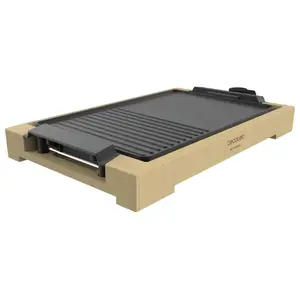 Elektriskais grils CECOTEC Tasty&Grill 2000 Bamboo Black — modelis 3058, kompakts galda grils