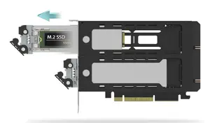 Icy Dock ExpressSlot Elite карта-интерфейс MB842MP-B — PCIe адаптер для горячей замены 2.5" накопителей, черно/серебристый