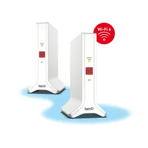 Mesh Wi‑Fi kit FRITZ 4200 — set of 2 FRITZ!Repeater 3000 AX (white/red)