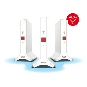 Mesh Wi‑Fi system FRITZ Mesh Set 4200 — set of 3 FRITZ!Repeater 3000 AX (white/red)