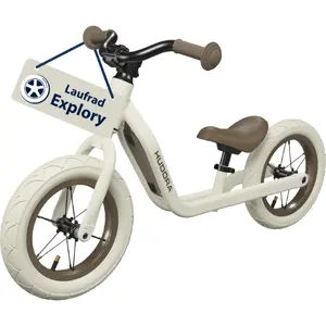 Skriešanas velosipēds HUDORA Explory 12" mocha – bērnu balance bike, 12" riteņi, viegla rāmis
