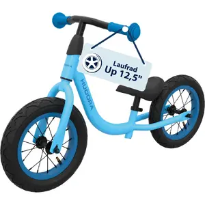 Skrejritenis HUDORA Up 12.5" zils — bērnu rāmis bez pedāļiem, viegls tērauda rāmis