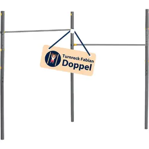 Gymnastic Bar HUDORA Fabian Pro Double, fitness equipment, grey