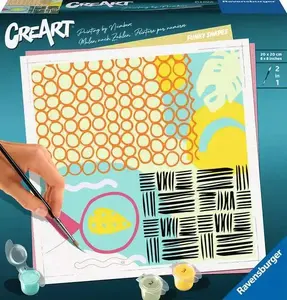 Gleznošanas komplekts Ravensburger CreArt Funky Shapes — radošiem mākslas projektiem