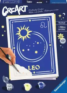 Paint-by-number kit Ravensburger CreArt Zodiac sign Leo – painting set, model 23743