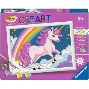 Набор по номерам Ravensburger CreArt Розовый единорог — картина