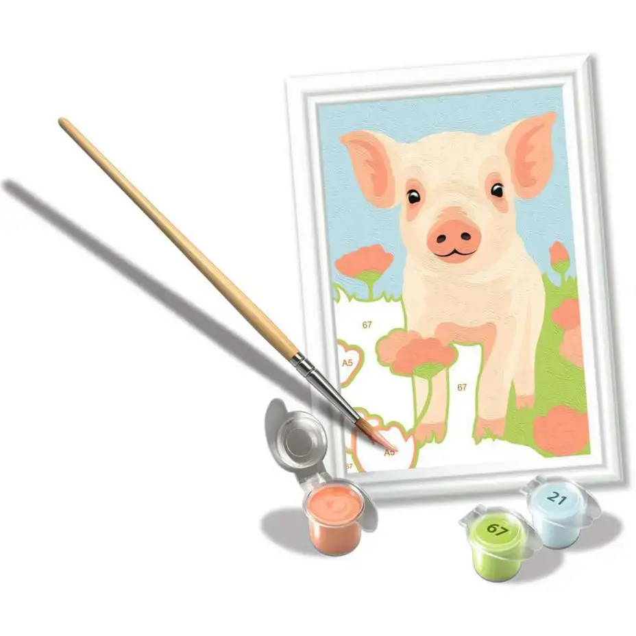 Ravensburger CreArt painting kit Cute domestic pig Photo 3