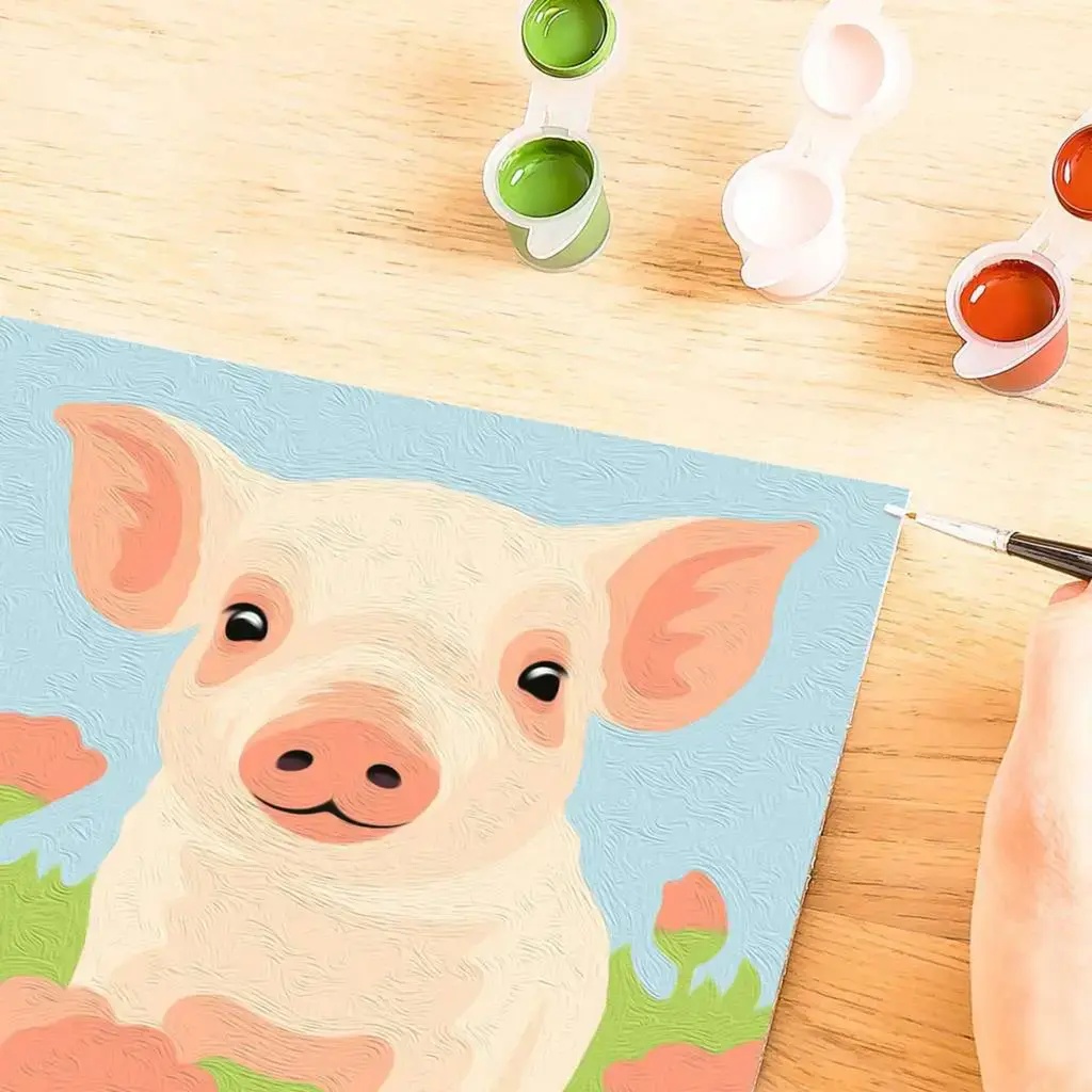 Ravensburger CreArt painting kit Cute domestic pig Photo 4