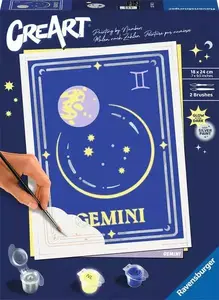Paint-by-number kit Ravensburger CreArt Gemini zodiac sign — painting set by Ravensburger (model 23742)