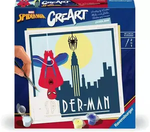 Krāsošanas komplekts pēc numuriem Ravensburger CreArt Spider-Man (modelis 23891) — audekla gleznošanas komplekts
