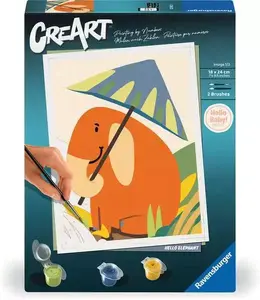 Painting kit Ravensburger CreArt Hello Elephant — creative paint set for children