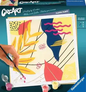 Painting kit Ravensburger CreArt Playful Plants — creative painting set, model 23638
