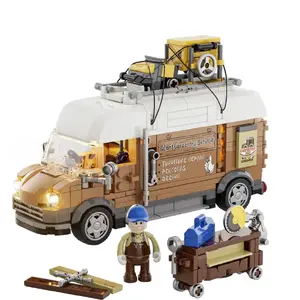 Construction toy Lumibricks Carpenter's Cart model F9030 — movable cart playset