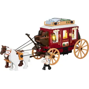 Конструктор Diverse Lumibricks Western Stagecoach модель F9052 — набор для сборки дилижанса
