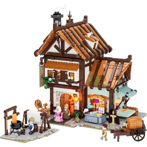Construction toy Lumibricks Medieval Tailoring playset F9038 – modular bricks for building medieval tailoring scenes