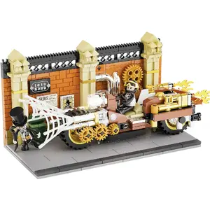 Konstruktoru komplekts LIM Lumibricks Steampunk Motorcycle Chase modelis F9067 — tematisks būvēšanas komplekts