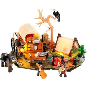 Construction toy Lumibricks Cowboy Camp model F9076 — themed brick set for building a cowboy camp