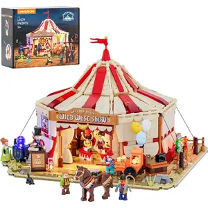 Construction toy Lumibricks Traveling Circus model L9079, modular light-up building set