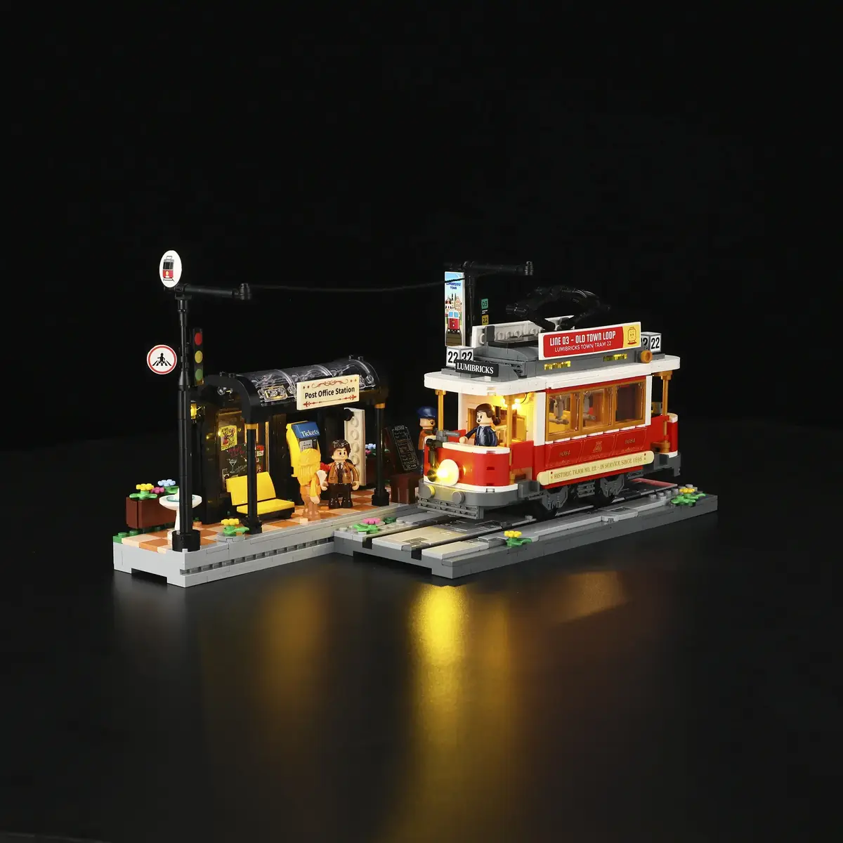 Lumibricks Historic Tram and Train Station L9084 Photo 2