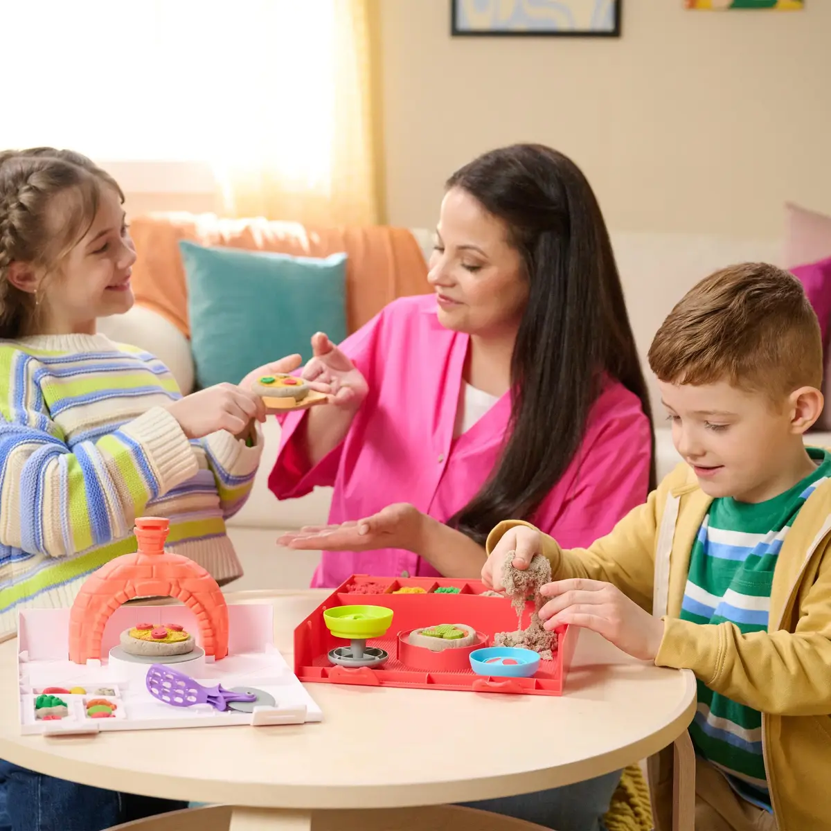 Spin Master Kinetic Sand Squish Pizza Set Photo 2