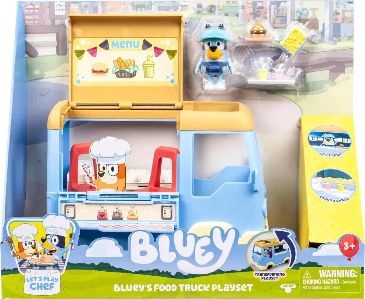 Moose Toys Ltd. Bluey Let's Play Chef Food Truck Playset Photo 4