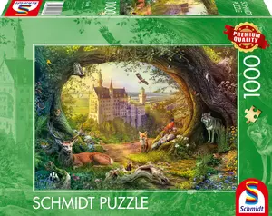 Пазл 1000 элементов, schmidt spiele Fairytale Castle and Forest Magic