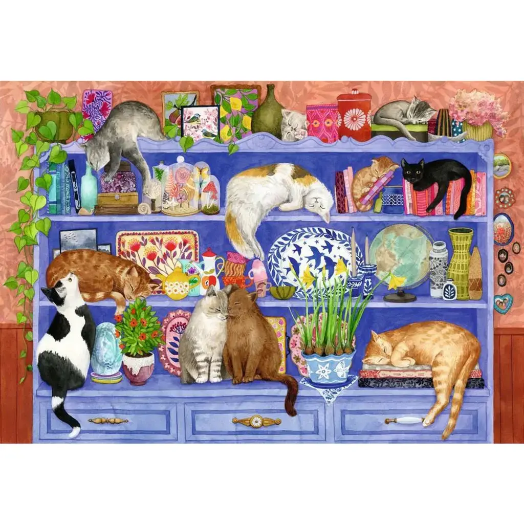 Ravensburger puzzle Feel Well & Puzzle Cats on the Shelf — 200 Photo 2