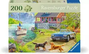 Jigsaw Puzzle Ravensburger Feel Well & Puzzle – Summer house by the lake, 200 pieces