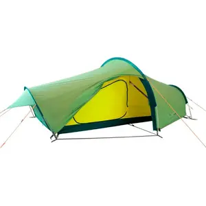 Tente Vango Starav 200 tuneļa tipa zaļi‑dzeltena ar priekštelpu bagāžai