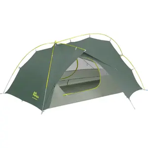  Kupolveida telts Jack Wolfskin STRATOS LITE II 2024 — 2 personām, kompakta pārgājienu telts, zaļa