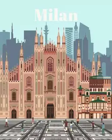 Набор для рисования Ravensburger CreArt Colorful Milan 23688 Photo 2
