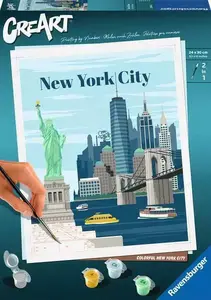 Набор для рисования Ravensburger CreArt — Colorful New York City (раскраска по номерам)