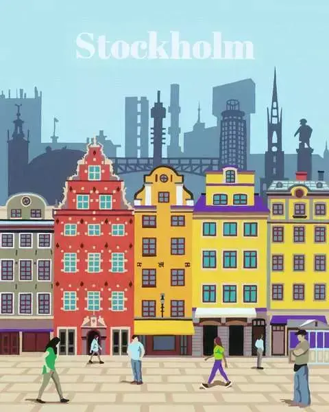 Ravensburger CreArt Colorful Stockholm komplekts 23520 Photo 2