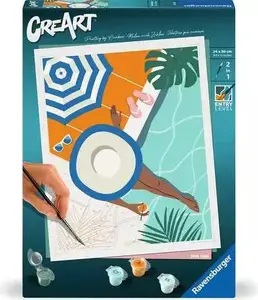 Набор для рисования по номерам Ravensburger CreArt – Pool Time (набор для живописи, 25523)