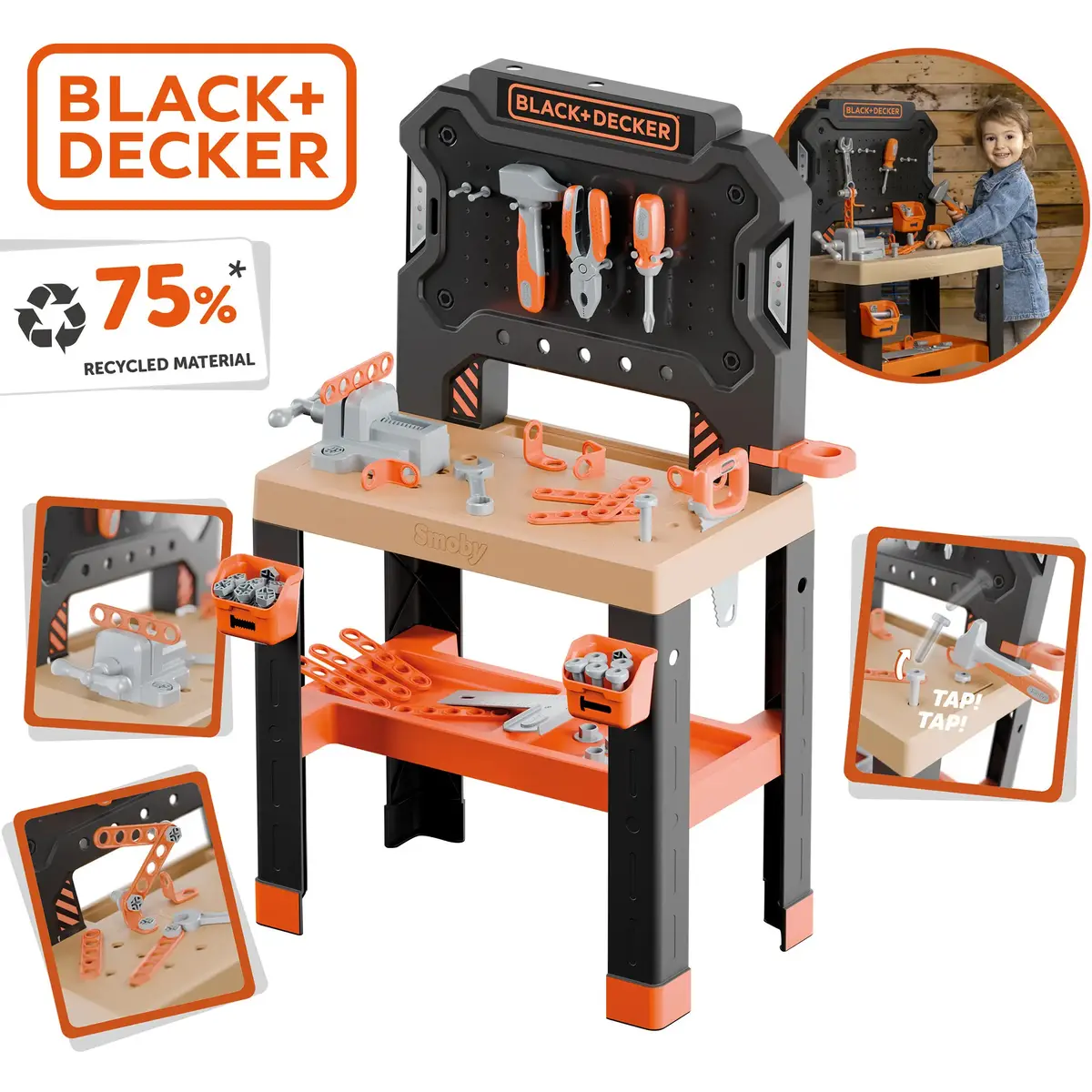 Simba‑Dickie Smoby Black+Decker children's workbench set Photo 3