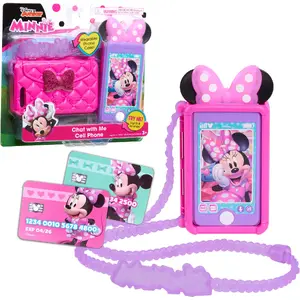 Toy role-play cell phone set Just Play Minnie Mouse Chat With Me — interactive pretend phone for kids