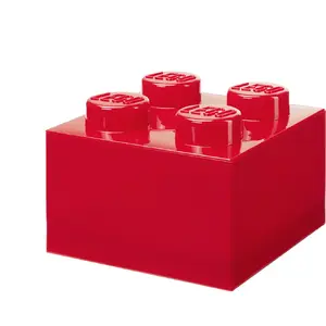 Storage box Room Copenhagen LEGO Storage Brick 4 Top Lid Glitter — red/transparent, 4-stud decorative storage