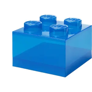 Storage box Room Copenhagen LEGO Storage Brick 4 Top Lid Glitter — blue/transparent