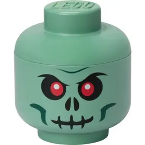 Storage box Room Copenhagen LEGO Head Skeleton small, green/black