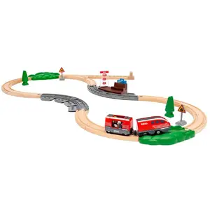 Ravensburger BRIO World Train Set with Pull-Back Motor – Toy Vehicle Playset