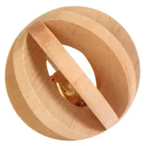 Small animal habitat décor Trixie TRIXIE 6187 slat ball, wood, 60×60×60 mm