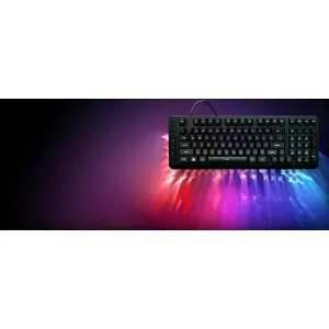 Gaming keyboard KINGSTON HyperX Eve 1800 — wired USB, mechanical switches, RGB backlight, 1.5 m cable, black