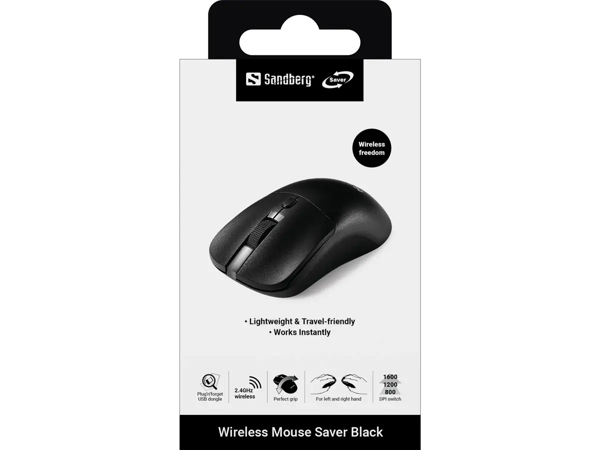 Беспроводная мышь SANDBERG Sandberg Wireless Mouse Saver Black Photo 2
