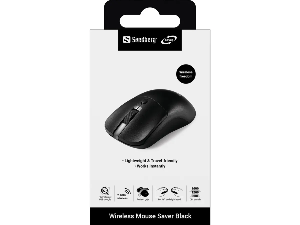 Беспроводная мышь Sandberg Mouse Saver Black Photo 2