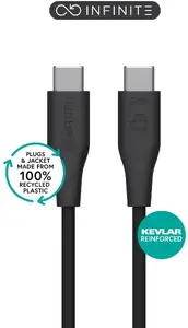 Кабель USB-C — USB-C eSTUFF INFINITE (GRS), модель ES604280-BULK