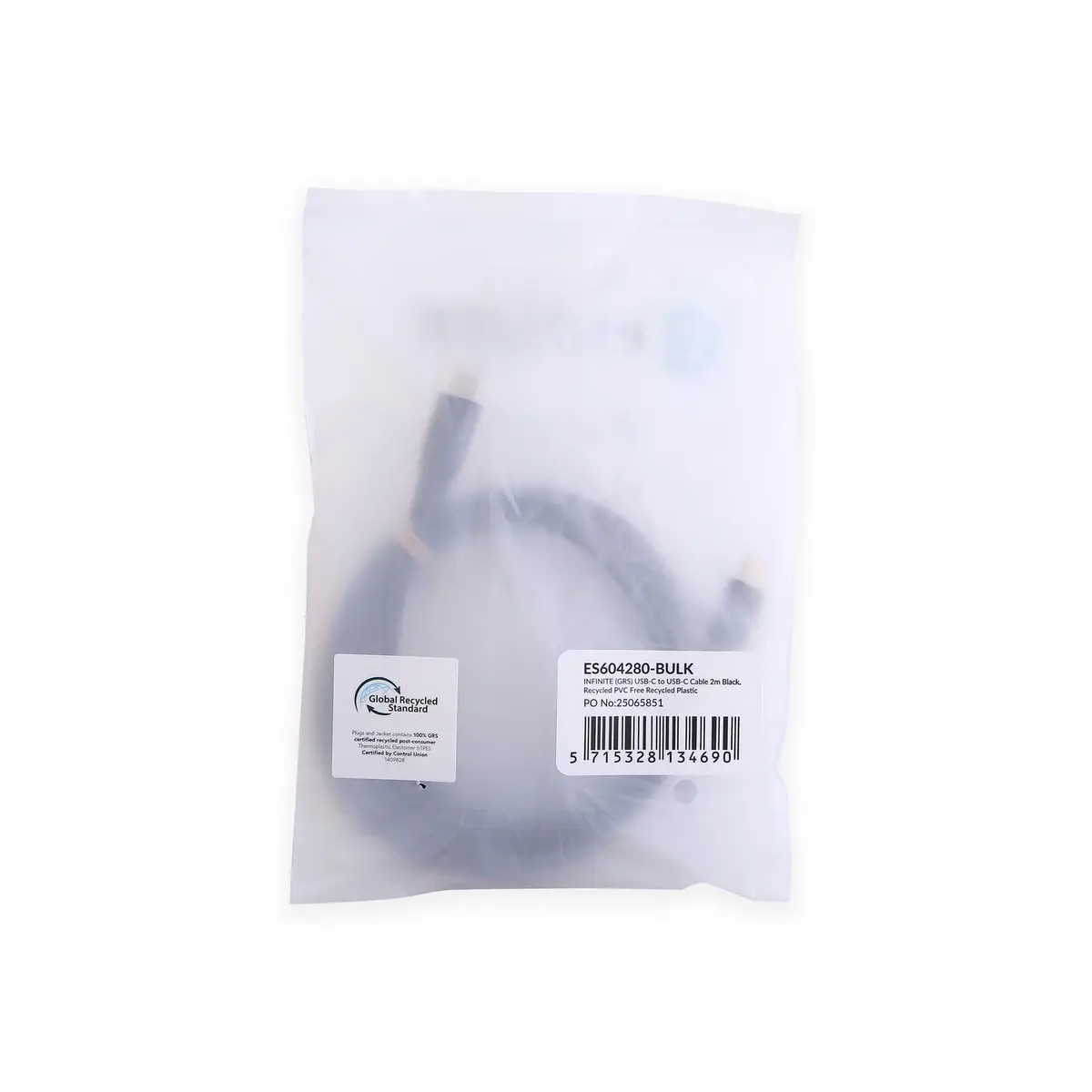 eSTUFF ES604280-BULK USB-C Kabelis 2 m 60W Photo 3